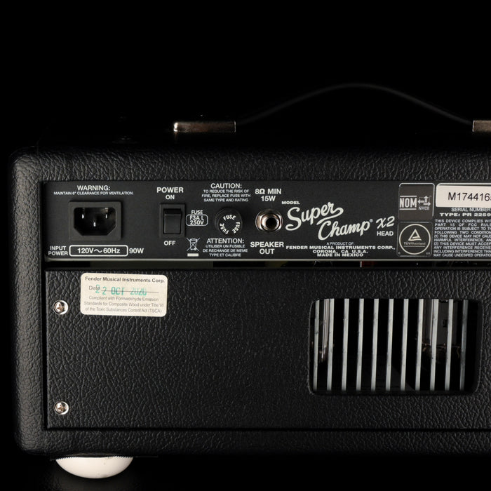 Pre Owned Fender Super Champ X2 Tube Guitar Amp Head - #M1744165 And Matching 1x12" Guitar Amp Cabinet - #M1744398