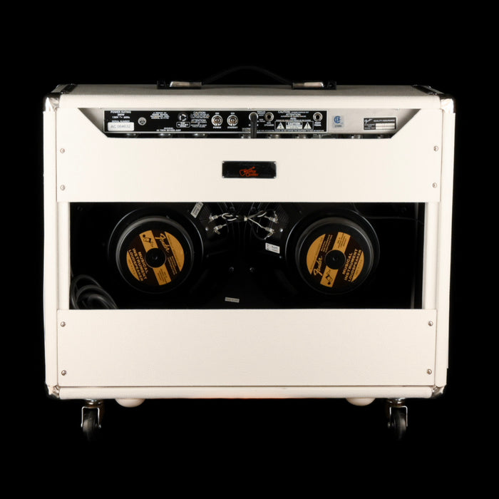 Pre Owned Fender Limited Edition Hot White Bronco '65 Twin Reverb Reissue Guitar Amp Combo with Footswitch and Cover