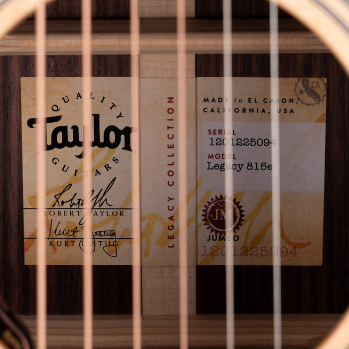 Taylor Legacy 815e Acoustic Electric Guitar With Case
