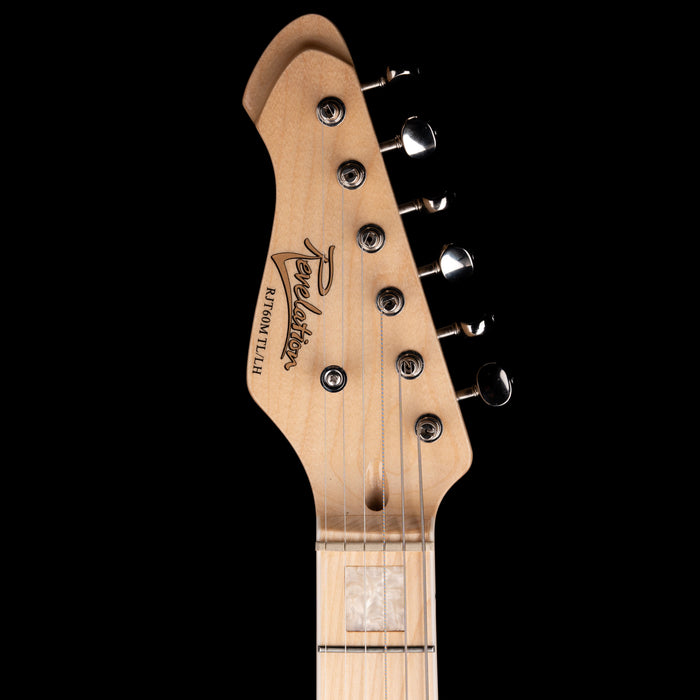 Pre Owned Revelation RJT-60M TL/LH Green Burst Left Handed Thinline Offset Electric Guitar