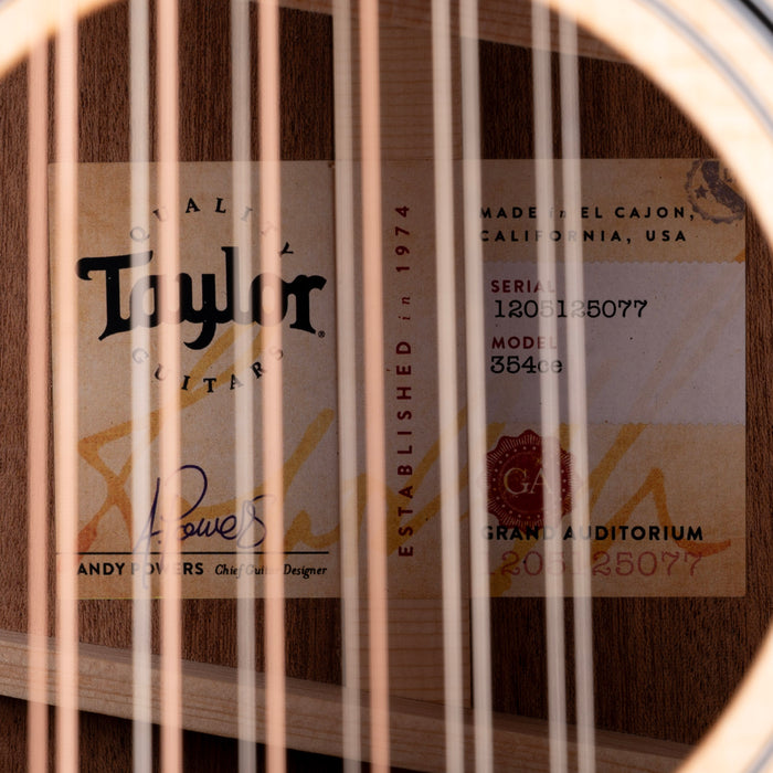 Taylor 354ce Grand Auditorium 12-String Acoustic Electric Guitar Natural With Case