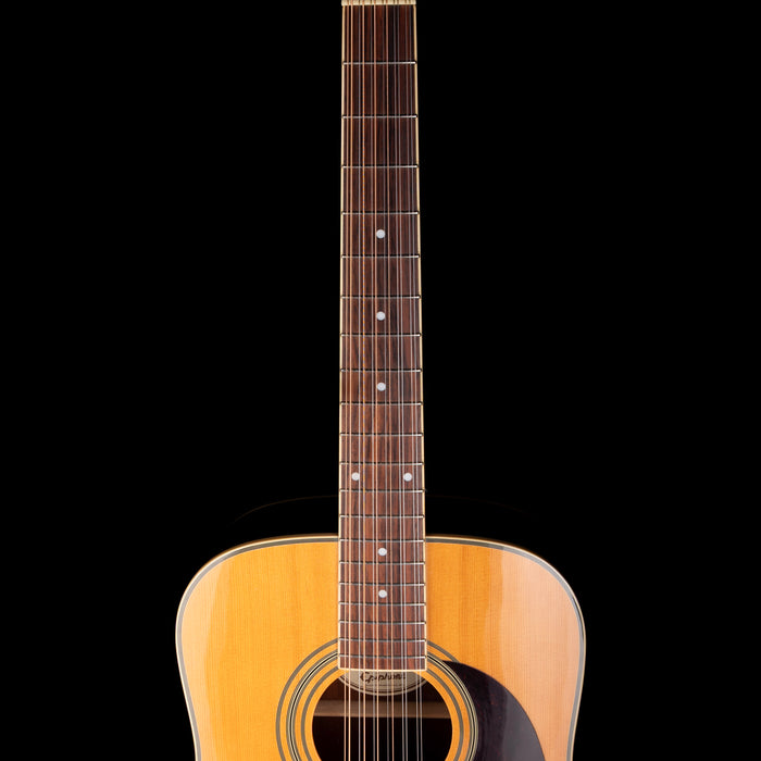Used Epiphone DR-212 Natural 12-String Acoustic Guitar with Gig Bag