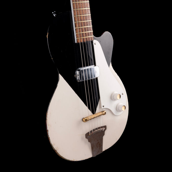 Vintage 1954-58 Kay K-136 Black & White Electric Guitar with Gig Bag