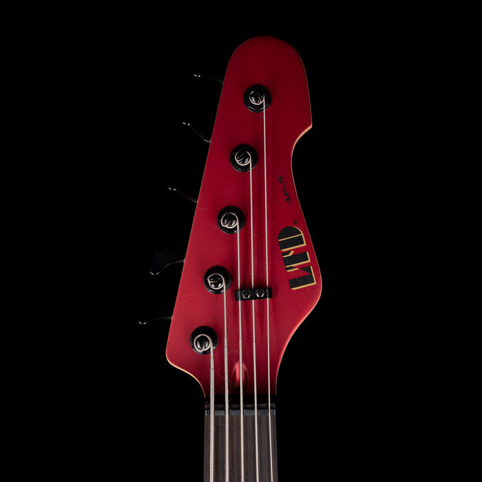 Pre Owned ESP LTD AP-5 5-String Bass in Metallic Red With OHSC