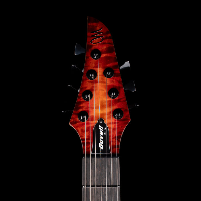 Mayones Duvell Elite 7 (26.5" Scale) Curly Poplar Top Lava Burst with Soft Case