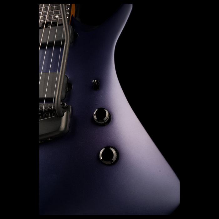 Ernie Ball Music Man Kaizen 6 Indigo Blue Closeup Controls