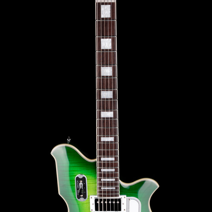 Pre Owned Eastwood Airline MAP Flame Maple Greenburst With Gig Bag