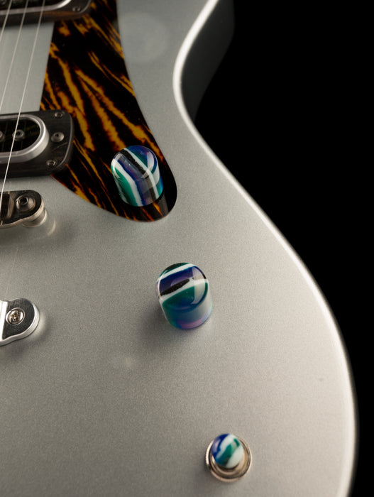 Powers Electric A Type Hardtail Dolomite Silver with Softshell Case