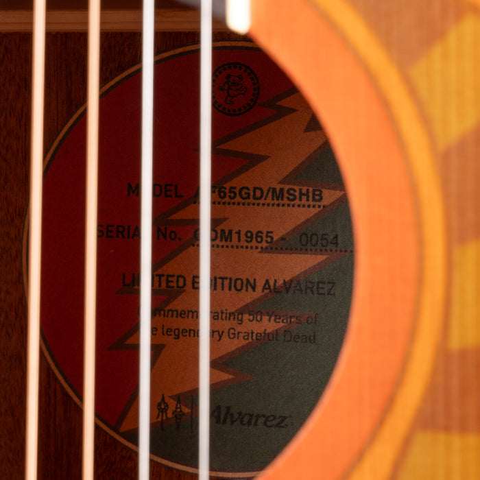 Used Alvarez AF65GD/MSHB Limited Edition Grateful Dead Acoustic With OHSC