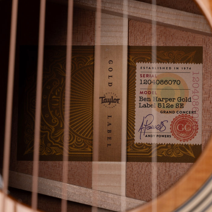 Taylor Ben Harper Gold Label 512e Special Edition Shaded Edgeburst 070