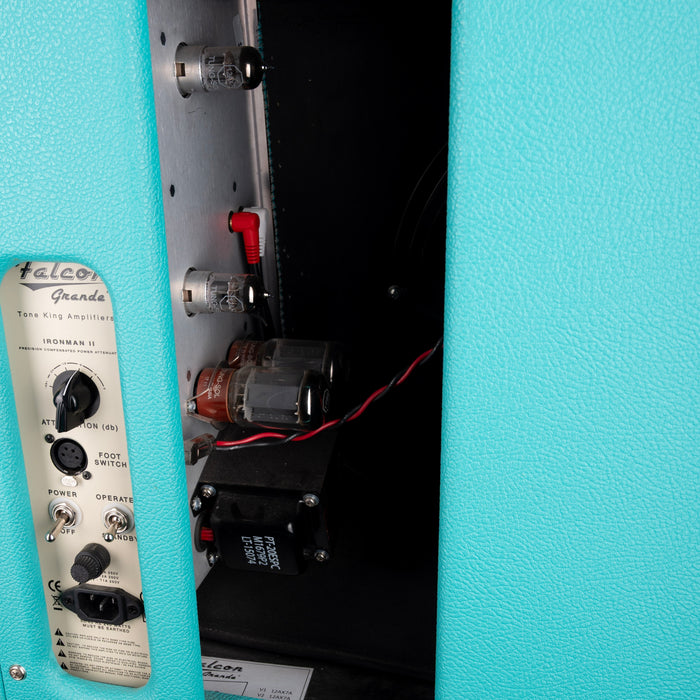 Pre-Owned Tone King Falcon Grande Turquoise With Footswitch