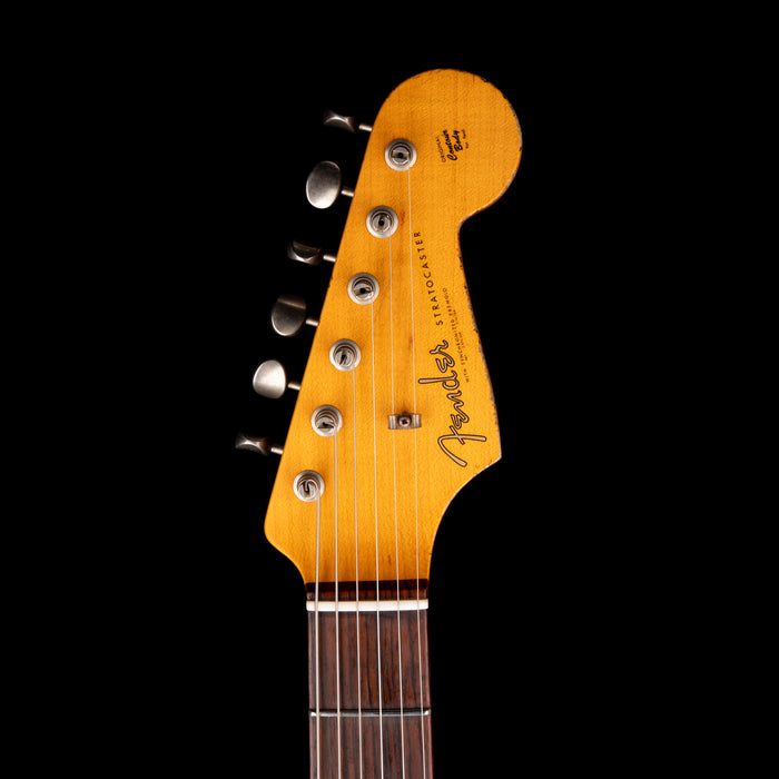 Used 2017 Fender Custom Shop 1962 Stratocaster Heavy Relic Faded Shoreline Gold over 2-Tone Sunburst with OHSC