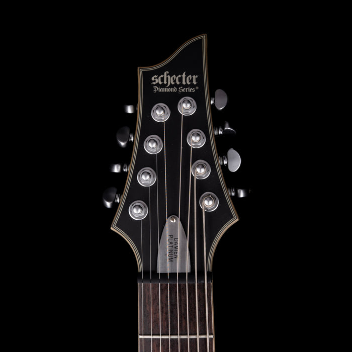 Used Schecter Damien Platinum-8 Satin Left-Handed Black with Case