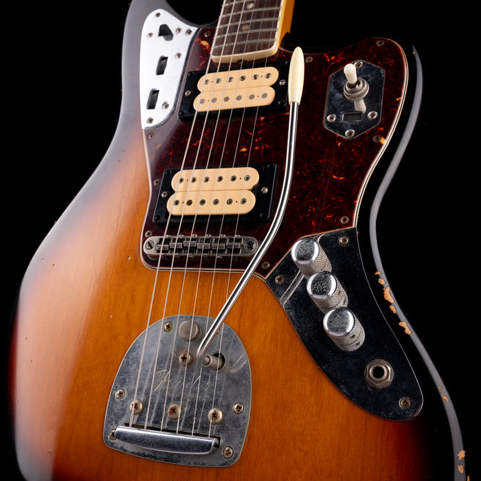 Used 2012 Fender Kurt Cobain Road Worn Jaguar Road Worn 3-Tone Sunburst with OHSC