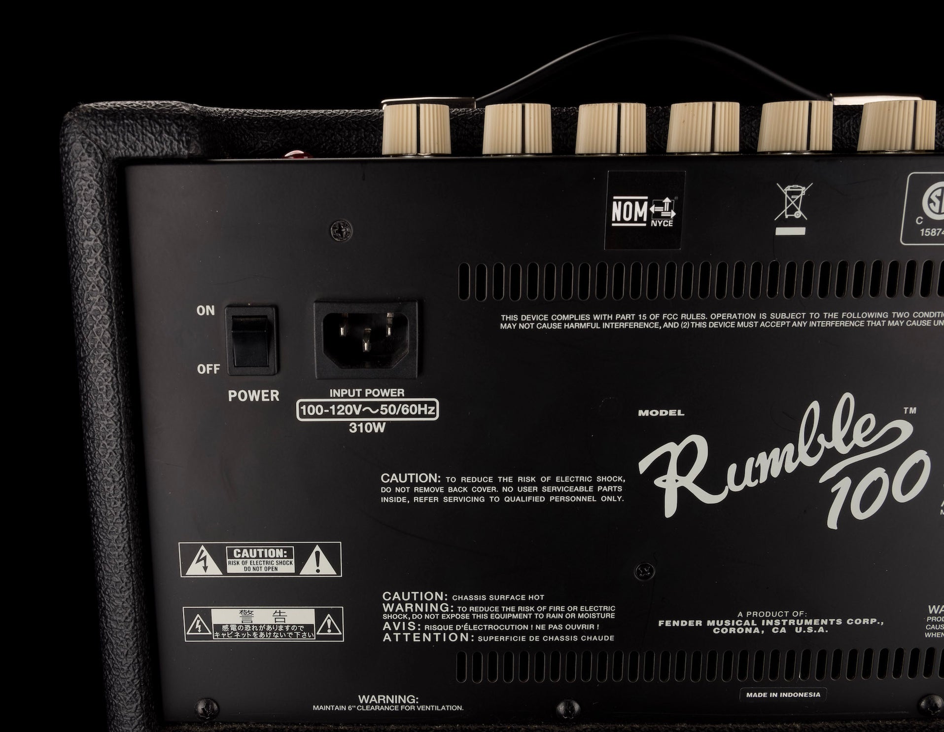 Bass Rumble Used Fender Rumble 100 Bass Amp Combo — Truetone Music
