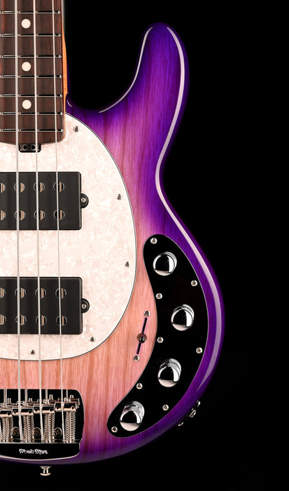 Ernie Ball Music Man StingRay Special 4 HH Bass Purple Sunset With Softshell Case