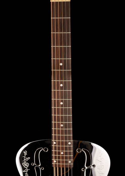 Pre Owned 1996 Dobro DM 36 "Rose" Model Chrome Resonator With Gig Bag