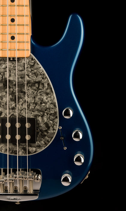 Pre Owned Ernie Ball Music Man Sterling 4-String Pearl Blue Bass With Case