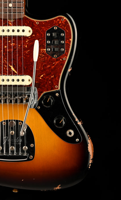 Fender Custom Shop Roasted 1962 Jaguar Journeyman Relic Wide Fade 2-Tone Sunburst With Case