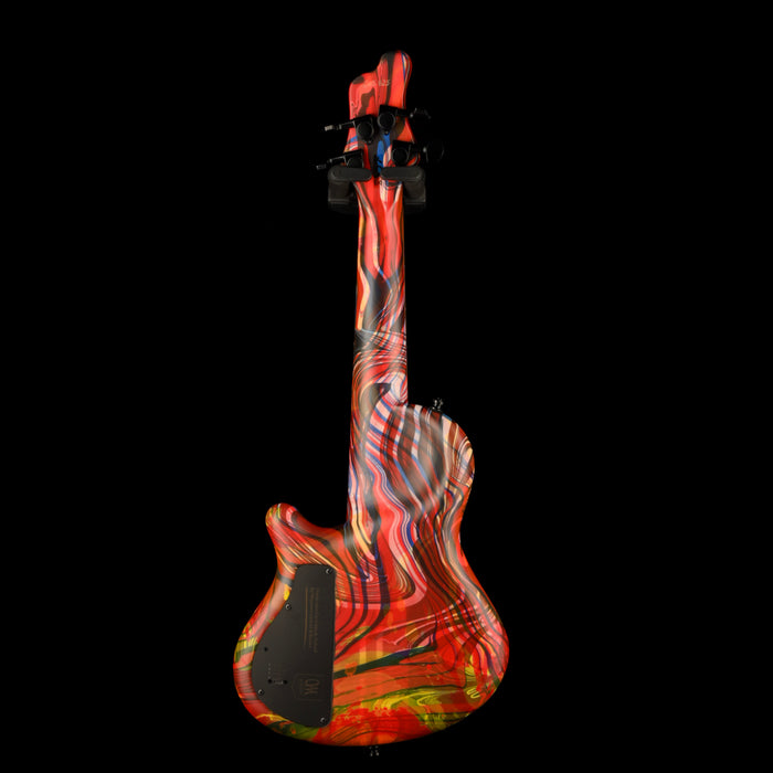Mayones Cali4 Bass (17.5" Scale) Acid Trip  Custom Swirl With Case One of a Kind