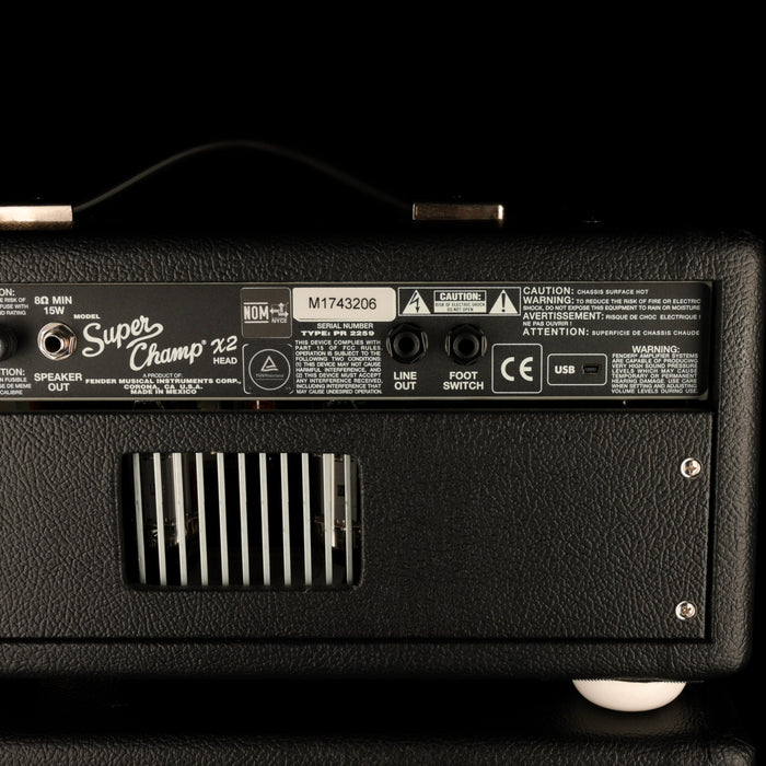 Pre Owned Fender Super Champ X2 Tube Guitar Amp Head - #M1743206 And Matching 1x12" Guitar Amp Cabinet - #M1742839