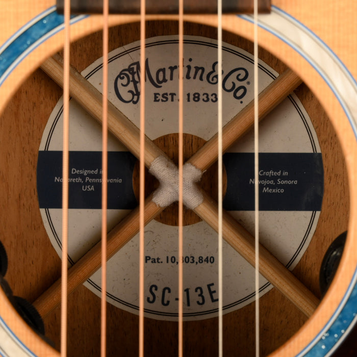 Pre Owned Martin SC-13E Natural Acoustic Electric Guitar With Soft Shell Case