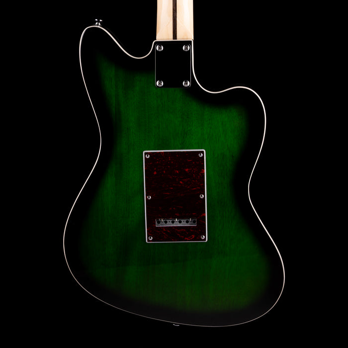Pre Owned Revelation RJT-60M TL/LH Green Burst Left Handed Thinline Offset Electric Guitar
