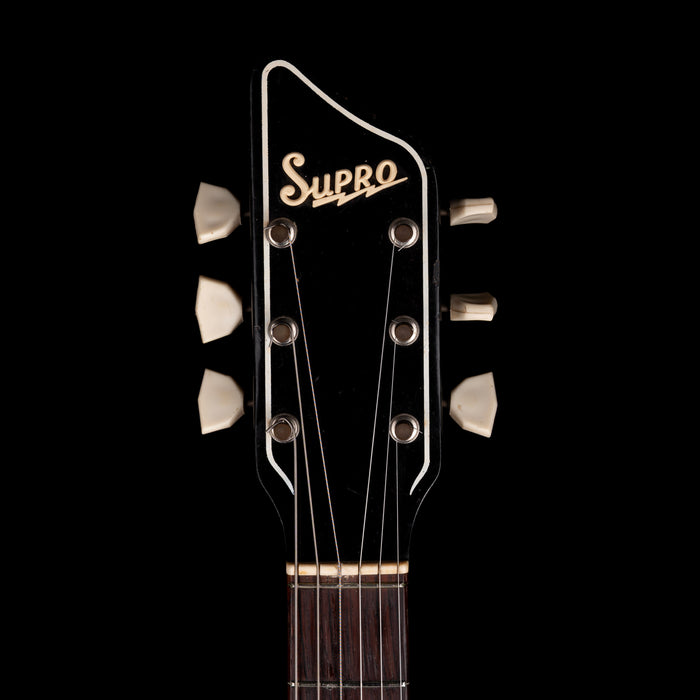 Vintage 1962 Supro Bermunda "Res-o-Glas" Red Electric Guitar With OSSC