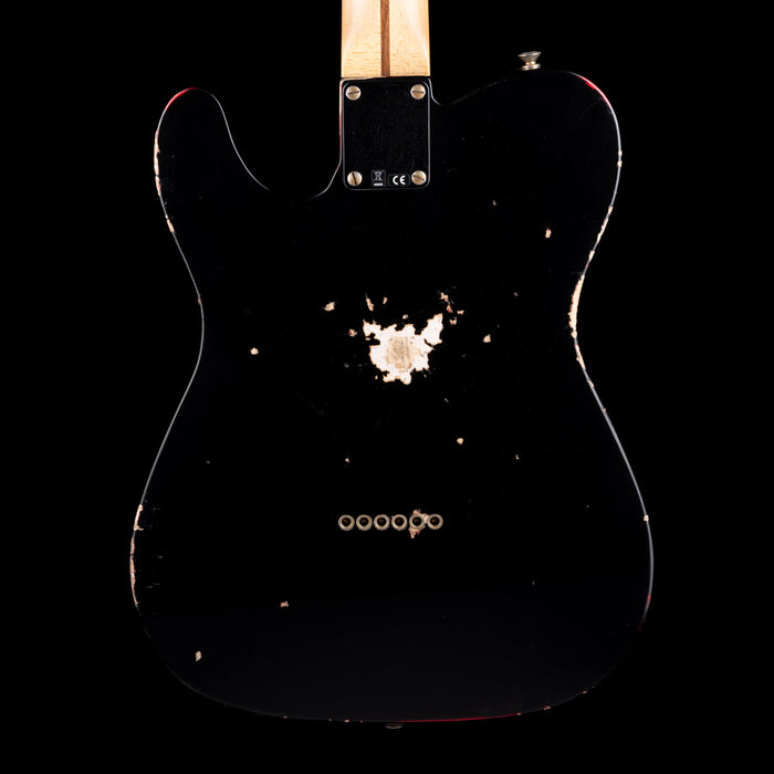 Fender Custom Shop 1952 Telecaster Relic Black Over Candy Apple Red