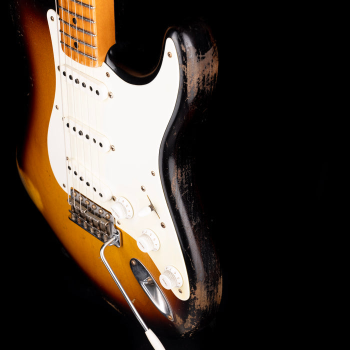 Pre Owned Fender Custom Shop Masterbuilt Carlos Lopez 1956 Stratocaster Relic 2-Tone Sunburst With OHSC