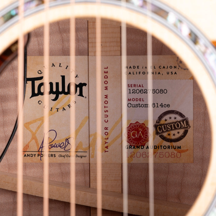 Taylor Truetone Custom Select 614ce Maple with Sitka Spruce Natural With Case