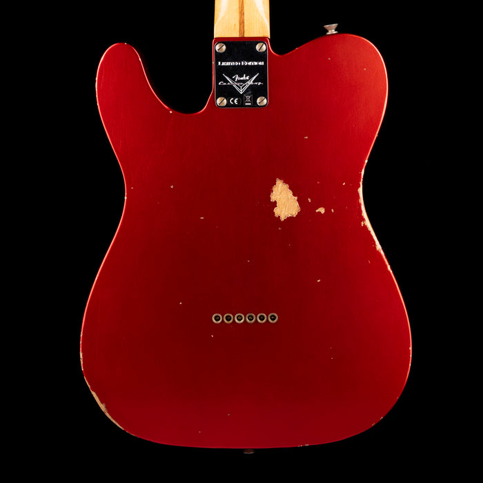 Pre Owned 2024 Fender Custom Shop Limited Edition Red Hot Esquire Thinline Relic Super-faded Candy Apple Red With OHSC