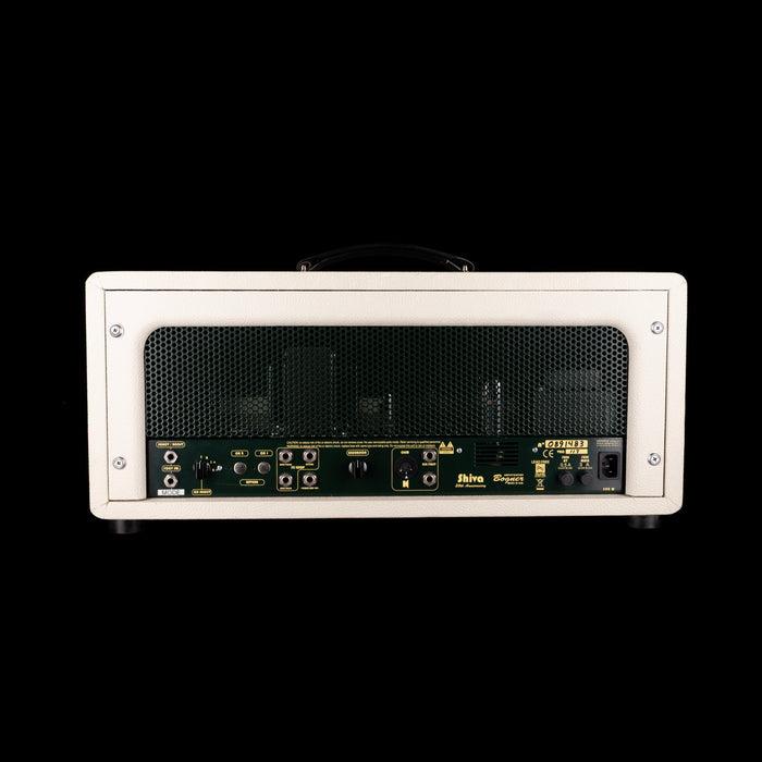 Pre Owned Bogner Shiva 20th Anniversary Guitar Amp Head Ivory White With Bogner 2x12" Ivory White Guitar Amp Cabinet