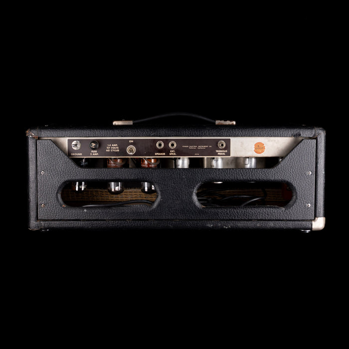 Vintage 1962 Fender Tremolux Guitar Amp Head and 2x10 Cabinet Black