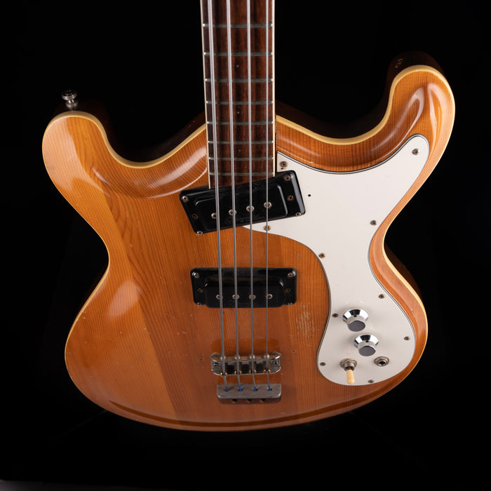 Vintage 60's Mosrite Joe Maphis Bass Natural With OHSC