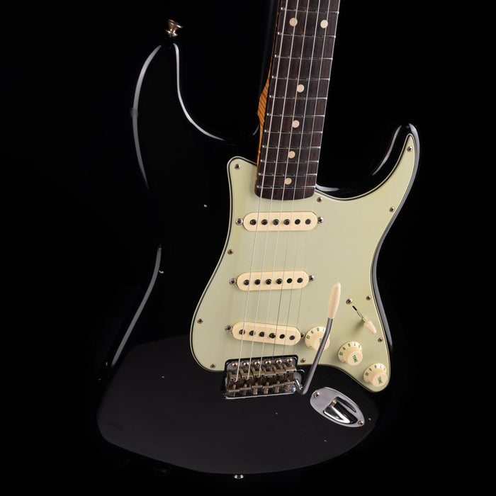 Used 2023 Fender Custom Shop 1962 Strat Journeyman Relic - Black  With OHSC