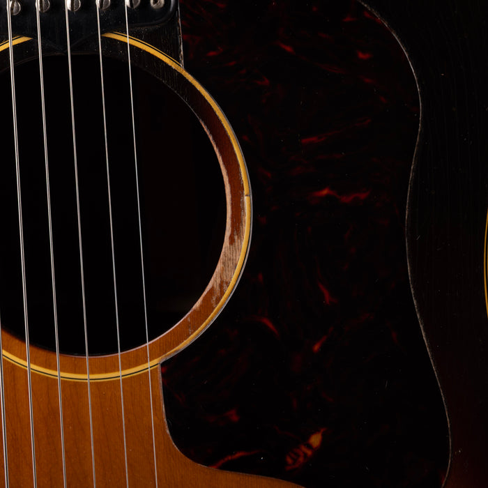 Vintage Gibson J-160E Sunburst Acoustic Electric Guitar With OHSC