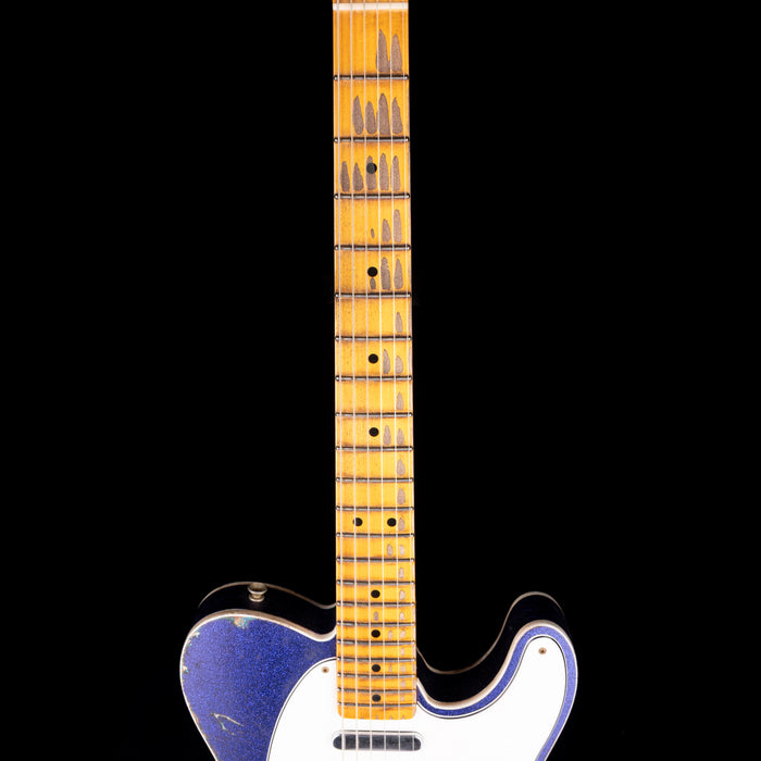 Fender Custom Shop Masterbuilt Austin MacNutt 1952 Telecaster Custom Heavy Relic Purple Sparkle over Taos Turquoise Sparkle With Case