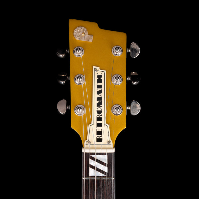 Pre-Owned Peerless Retromatic P1 Semi-Hollow Electric Guitar - Gold Top With OHSC