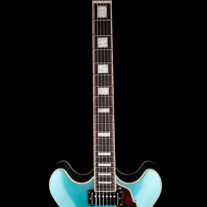 Used D’Angelico Premier DC Semi Hollowbody Turquoise With Gig Bag