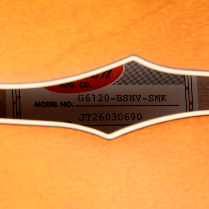 Gretsch G6120T-BSSMK Brian Setzer Signature Nashville Hollow Body '59 "Smoke" Orange with Case