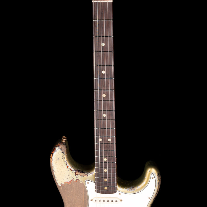 Fender Custom Shop Masterbuilt Dale Wilson 1965 Stratocaster Heavy Relic Firemist Silver Over Chocolate 3-Tone Sunburst