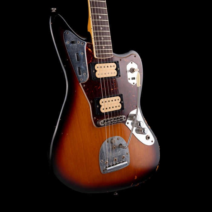 Used 2012 Fender Kurt Cobain Road Worn Jaguar Road Worn 3-Tone Sunburst with OHSC