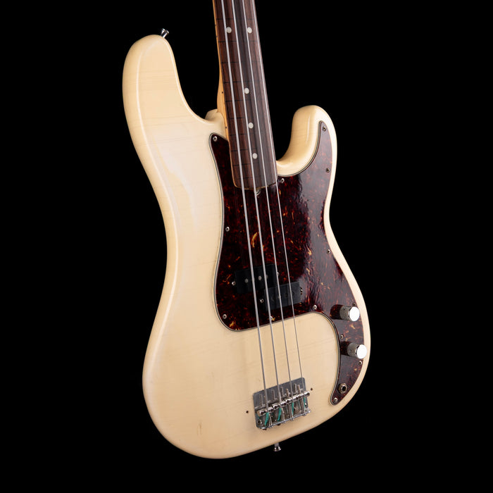 Vintage 1979 Fender Precision Bass Fretless Conversion Olympic White