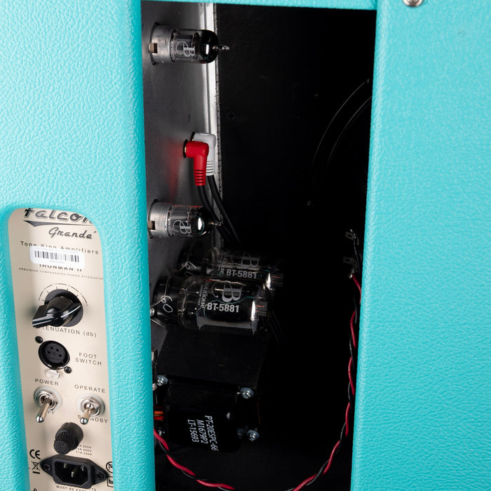Used Tone King Falcon Grande Turquoise Guitar Amp Combo With Footswitch