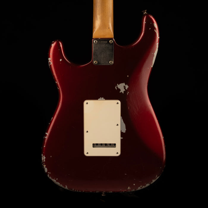 Vintage Fender 1965 Stratocaster Refinished Dark Red with Case