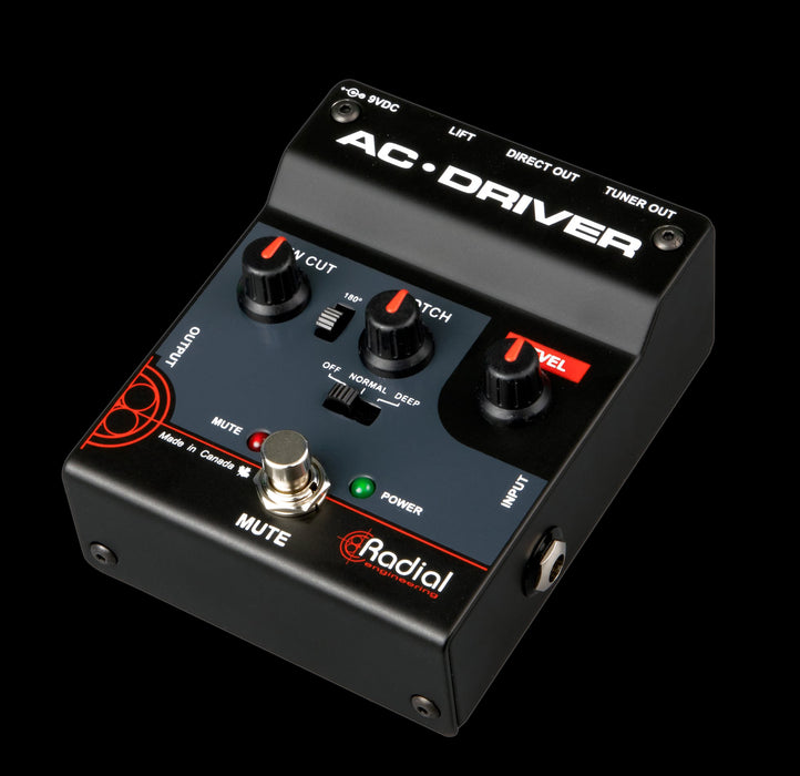 Radial Engineering AC Driver Compact Acoustic Preamp Guitar Pedal Right