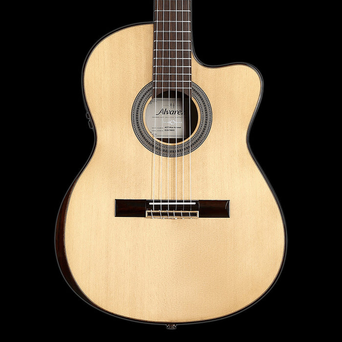 Alvarez Artist AC70Hce Armrest Natural Acoustic Electric Guitar Front Crop