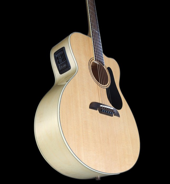 Alvarez Artist Series AJ80-CE Jumbo Acoustic-Electric Guitar Natural Bottom Up