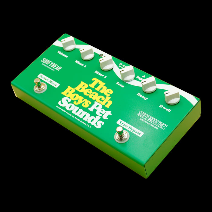 Surfy Industries Limited Edition Beach Boys Pet Sounds 60th Anniversary SurfyBear Compact Spring Reverb Angle Left